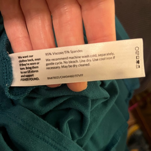 Eileen Fisher Turquoise stretch t-shirt dress Sz XL Minimalist Designer  Long - Picture 6 of 6